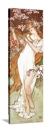 Spring-Alphonse Mucha-Stretched Canvas
