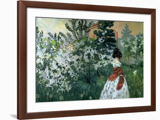 Spring-Viktor Borisov-musatov-Framed Art Print