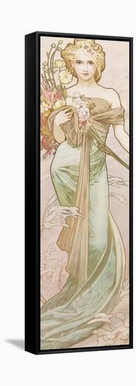 Spring-Alphonse Mucha-Framed Stretched Canvas