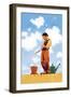 Spring-Maxfield Parrish-Framed Art Print