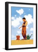 Spring-Maxfield Parrish-Framed Art Print