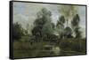 Spring-Jean-Baptiste-Camille Corot-Framed Stretched Canvas