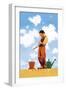 Spring-Maxfield Parrish-Framed Art Print