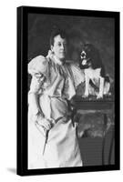 Springer Spaniel and Woman-null-Framed Stretched Canvas