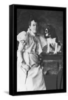 Springer Spaniel and Woman-null-Framed Stretched Canvas