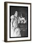 Springer Spaniel and Woman-null-Framed Art Print