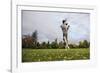 Springer Spaniel leaping for treat, United Kingdom, Europe-John Alexander-Framed Photographic Print