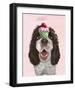 Springer Spaniel with Cupcake-Fab Funky-Framed Art Print