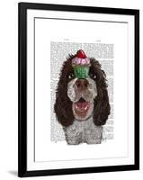 Springer Spaniel with Cupcake-Fab Funky-Framed Art Print