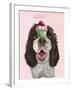 Springer Spaniel with Cupcake-Fab Funky-Framed Art Print