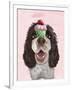 Springer Spaniel with Cupcake-Fab Funky-Framed Art Print