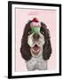 Springer Spaniel with Cupcake-Fab Funky-Framed Art Print