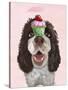 Springer Spaniel with Cupcake-Fab Funky-Stretched Canvas