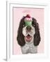 Springer Spaniel with Cupcake-Fab Funky-Framed Art Print