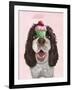 Springer Spaniel with Cupcake-Fab Funky-Framed Art Print