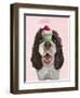 Springer Spaniel with Cupcake-Fab Funky-Framed Art Print