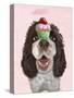 Springer Spaniel with Cupcake-Fab Funky-Stretched Canvas