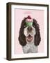 Springer Spaniel with Cupcake-Fab Funky-Framed Art Print