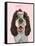 Springer Spaniel with Cupcake-Fab Funky-Framed Stretched Canvas