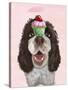 Springer Spaniel with Cupcake-Fab Funky-Stretched Canvas