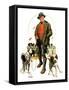 "Springer Spaniels,"November 1, 1930-J.F. Kernan-Framed Stretched Canvas