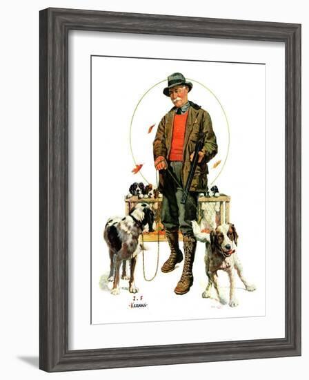 "Springer Spaniels,"November 1, 1930-J.F. Kernan-Framed Giclee Print