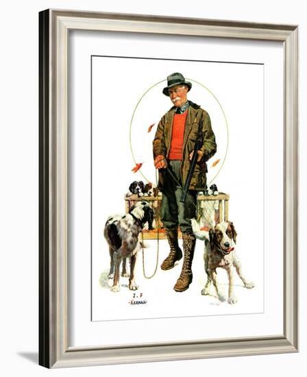 "Springer Spaniels,"November 1, 1930-J.F. Kernan-Framed Giclee Print