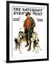 "Springer Spaniels," Saturday Evening Post Cover, November 1, 1930-J.F. Kernan-Framed Giclee Print