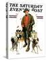 "Springer Spaniels," Saturday Evening Post Cover, November 1, 1930-J.F. Kernan-Stretched Canvas