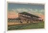 Springfield, IL - State Fair Grounds Horse Racing-Lantern Press-Framed Art Print