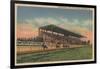 Springfield, IL - State Fair Grounds Horse Racing-Lantern Press-Framed Art Print