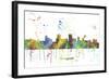 Springfield Illinois Skyline MCLR 1-Marlene Watson-Framed Giclee Print