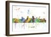 Springfield Illinois Skyline MCLR 1-Marlene Watson-Framed Giclee Print