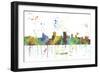 Springfield Illinois Skyline MCLR 1-Marlene Watson-Framed Giclee Print