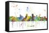 Springfield Illinois Skyline MCLR 1-Marlene Watson-Framed Stretched Canvas