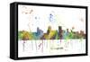 Springfield Illinois Skyline MCLR 1-Marlene Watson-Framed Stretched Canvas