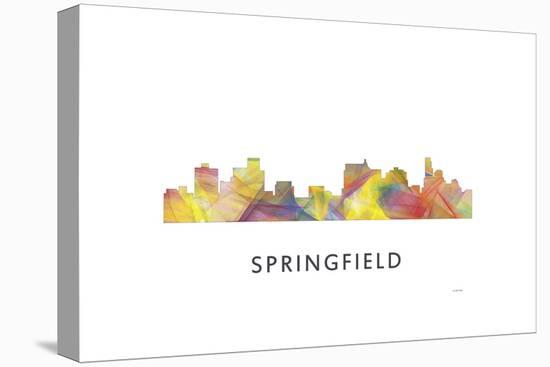 Springfield Illinois Skyline-Marlene Watson-Stretched Canvas