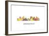 Springfield Illinois Skyline-Marlene Watson-Framed Giclee Print