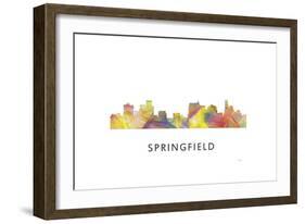 Springfield Illinois Skyline-Marlene Watson-Framed Giclee Print