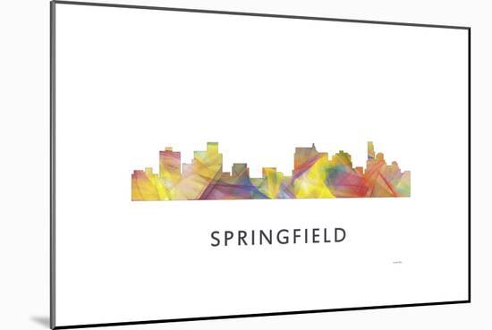 Springfield Illinois Skyline-Marlene Watson-Mounted Giclee Print