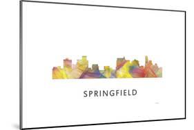 Springfield Illinois Skyline-Marlene Watson-Mounted Giclee Print