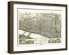 Springfield, Massachusetts - Panoramic Map-Lantern Press-Framed Art Print