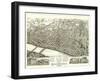Springfield, Massachusetts - Panoramic Map-Lantern Press-Framed Art Print