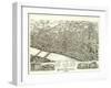 Springfield, Massachusetts - Panoramic Map-Lantern Press-Framed Art Print