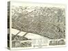 Springfield, Massachusetts - Panoramic Map-Lantern Press-Stretched Canvas