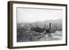 Springfield, OR Town View and Lumber Mills Photograph - Springfield, OR-Lantern Press-Framed Art Print