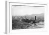 Springfield, OR Town View and Lumber Mills Photograph - Springfield, OR-Lantern Press-Framed Art Print