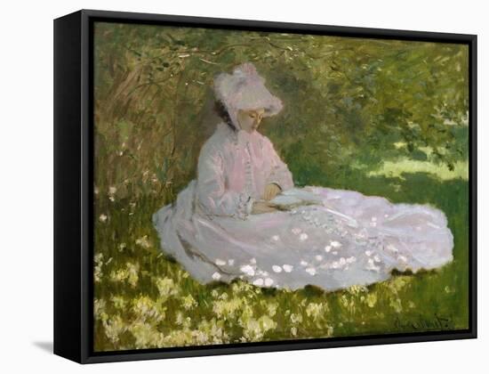 Springtime, 1872-Claude Monet-Framed Stretched Canvas