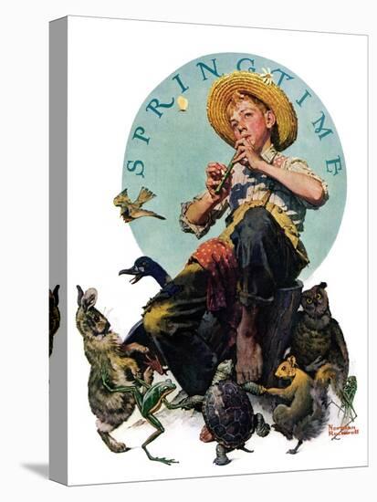 "Springtime, 1927", April 16,1927-Norman Rockwell-Stretched Canvas