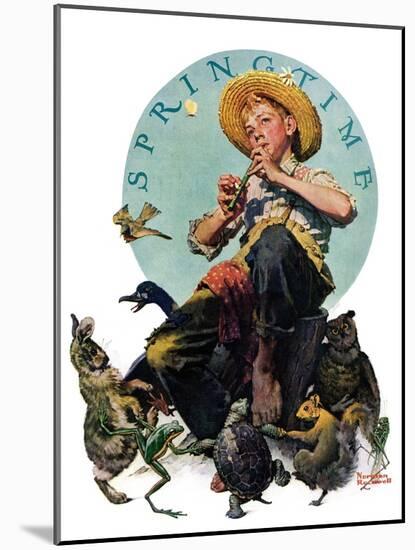 "Springtime, 1927", April 16,1927-Norman Rockwell-Mounted Giclee Print
